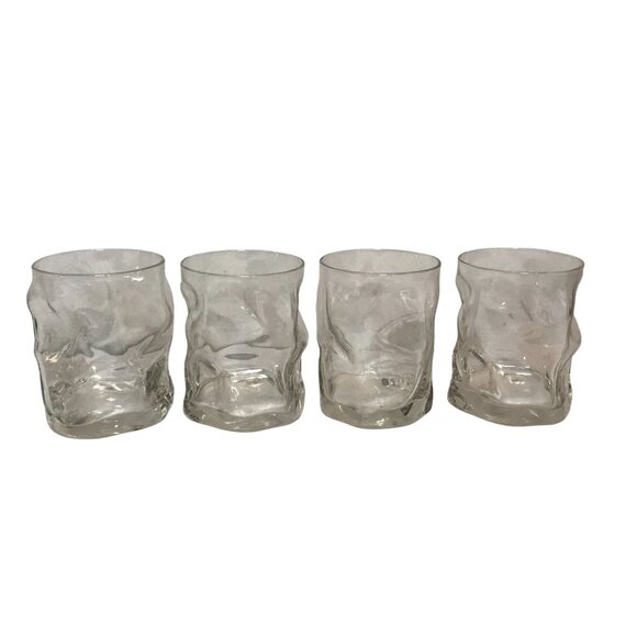 Bormioli Rocco Drinking Glasses Boulder-Style Lead-Free Double Rocks Set Of 4 It - Picture 8 of 11